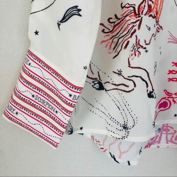 NWT Sézane Ann Astrology Blouse Size 38 - Picture 7 of 12